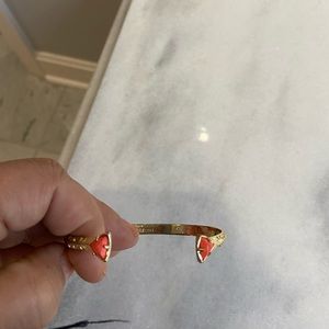 Kendra Scott Vintage Adjustable Cuff with peach stone